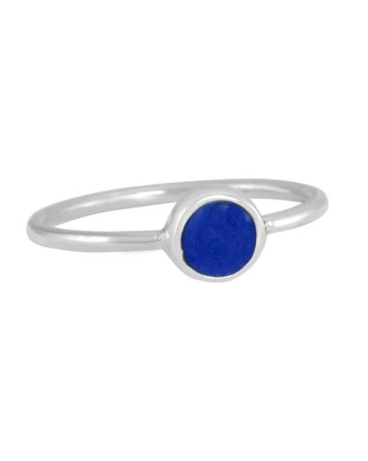 pakilia Damen-Ring 'Redondo Lapizlazul' #7 925 Sterling-Silber