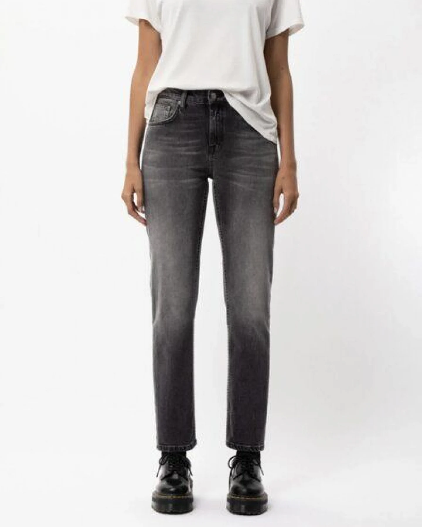 Nudie Jeans Damen Jeans - Straight Sally - aus einem Baumwolle/Elasthan Mix – Ansicht 2
