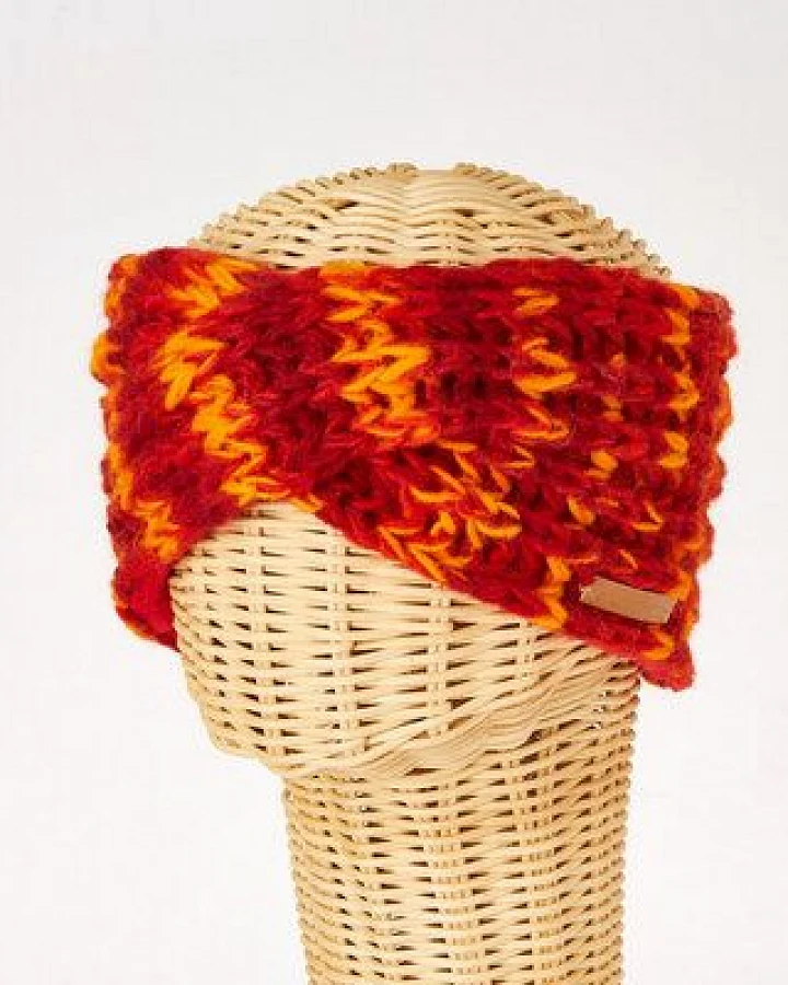 short'n'pietz Schurwollstirnband meliert, handgestrickt