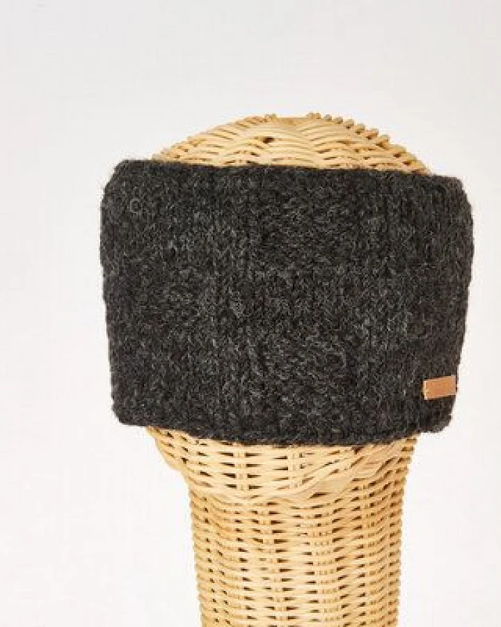 short'n'pietz Schurwollstirnband, handgestrickt mit Schachbrettmuster