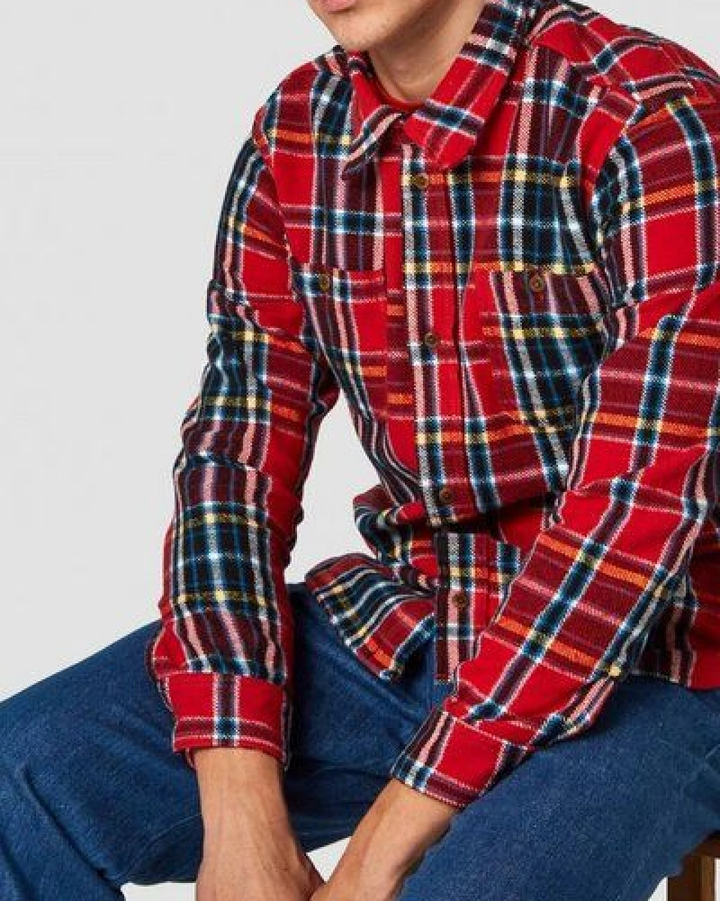 Kings Of Indigo Kariertes Flanellhemd "Juntoku" aus Bio-Baumwolle – Ansicht 4