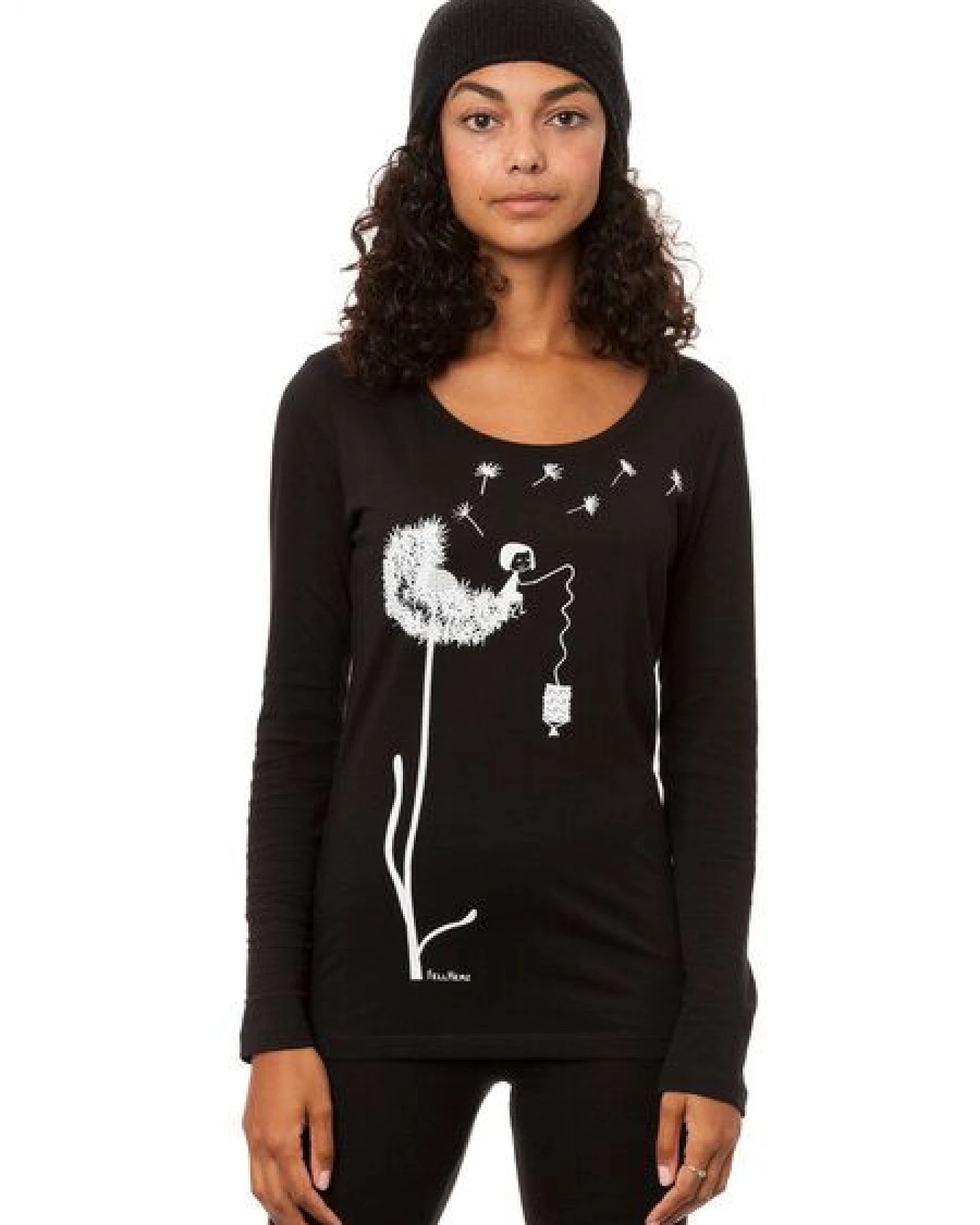 FellHerz Damen Longsleeve Pusteblume Bio Fair – Ansicht 2