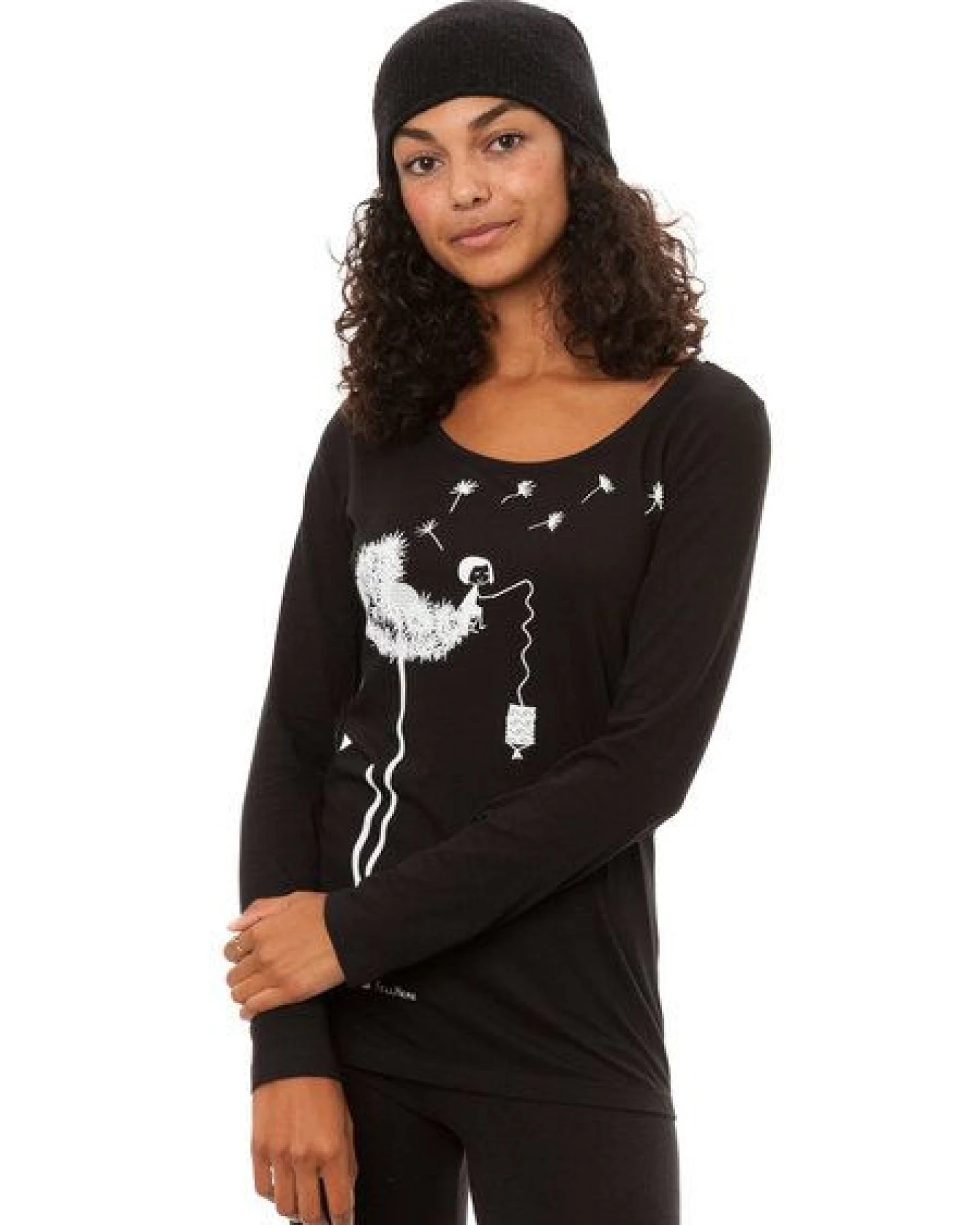 FellHerz Damen Longsleeve Pusteblume Bio Fair – Ansicht 4