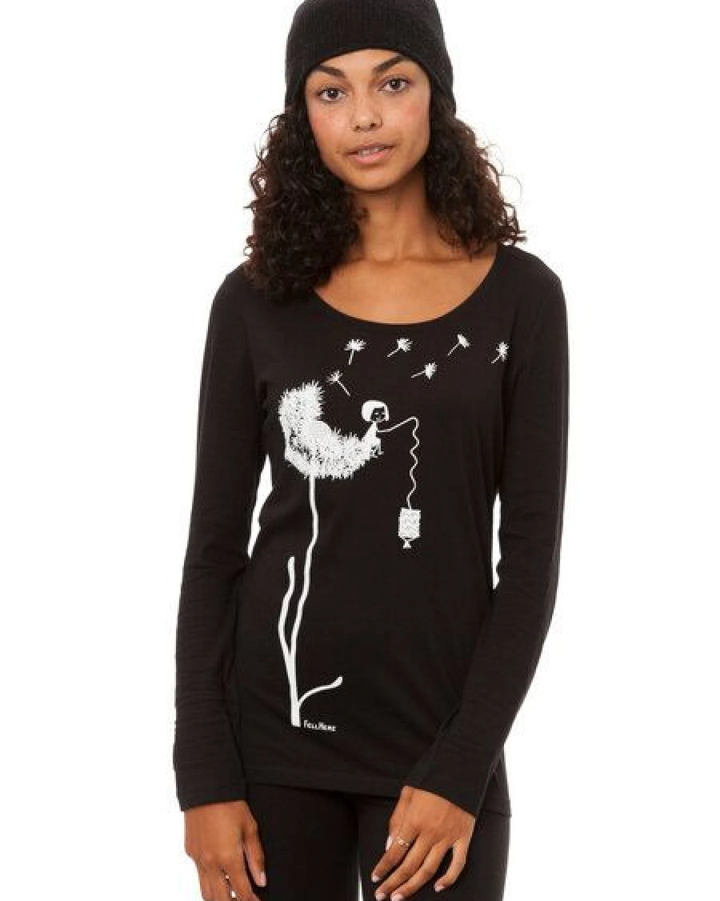 FellHerz Damen Longsleeve Pusteblume Bio Fair – Ansicht 2