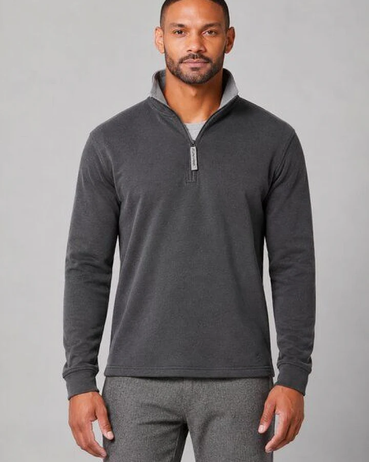 HempAge Herren Sweatware Troyer Hanf/Bio-Baumwolle
