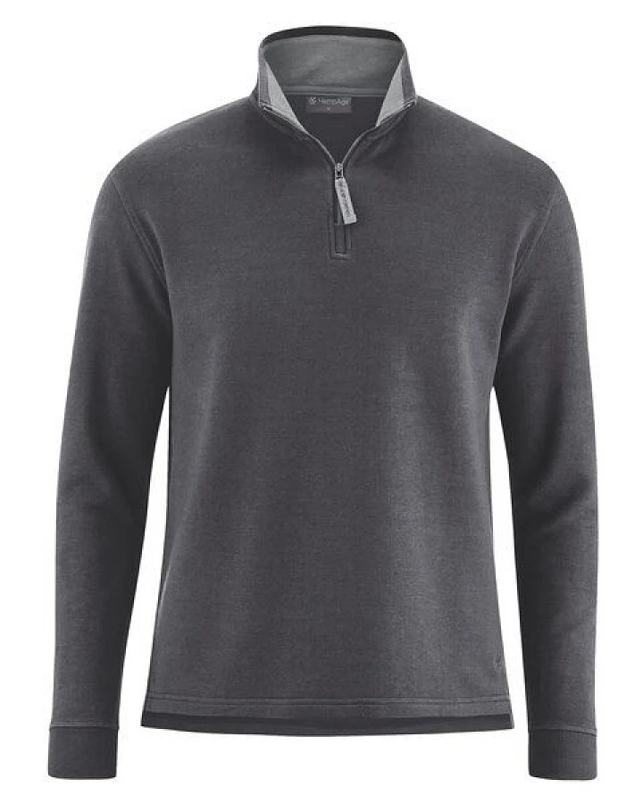 HempAge Herren Sweatware Troyer Hanf/Bio-Baumwolle