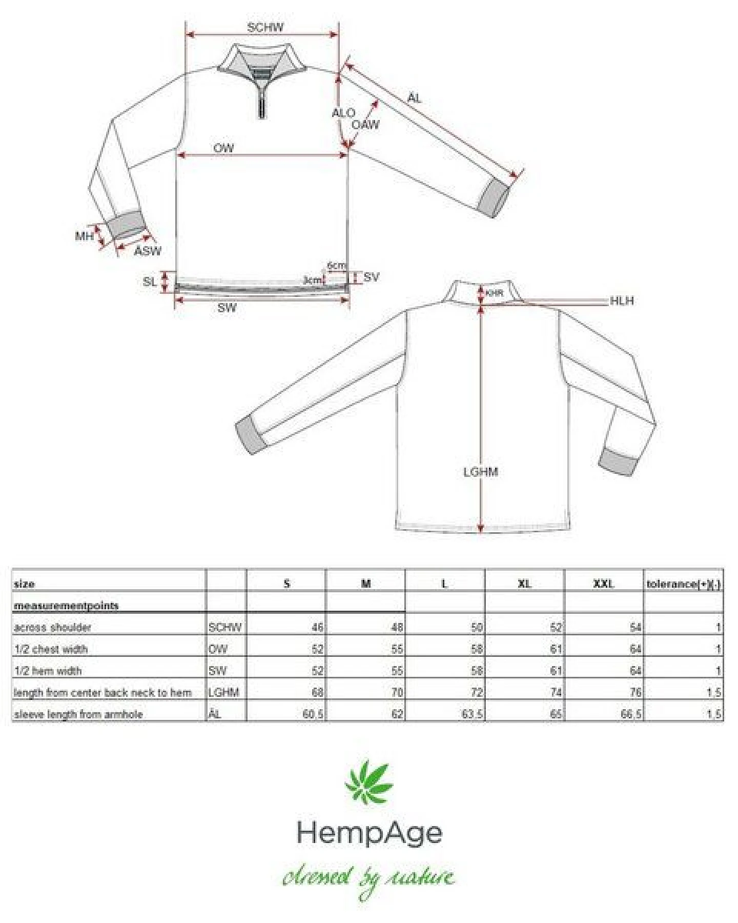 HempAge Herren Sweatware Troyer Hanf/Bio-Baumwolle – Ansicht 3