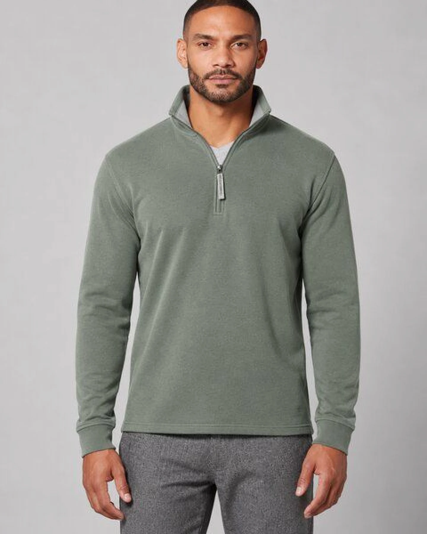 HempAge Herren Sweatware Troyer Hanf/Bio-Baumwolle – Ansicht 2