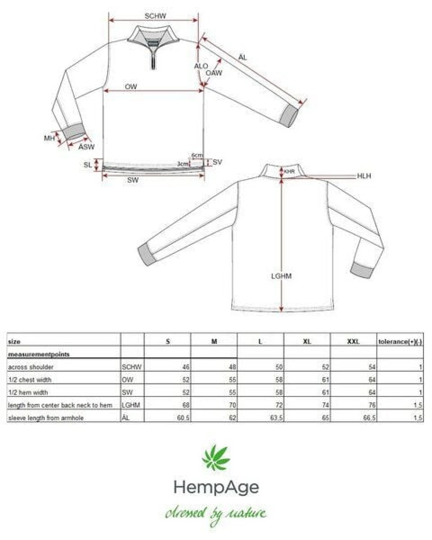 HempAge Herren Sweatware Troyer Hanf/Bio-Baumwolle – Ansicht 3