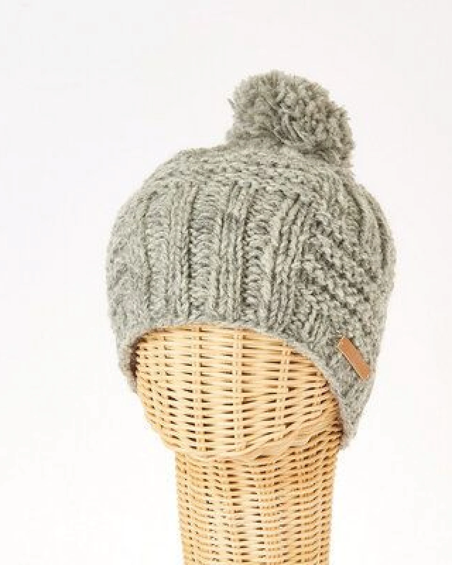 short'n'pietz Schurwollmütze mit Schachbrettmuster und Bommel – Ansicht 2