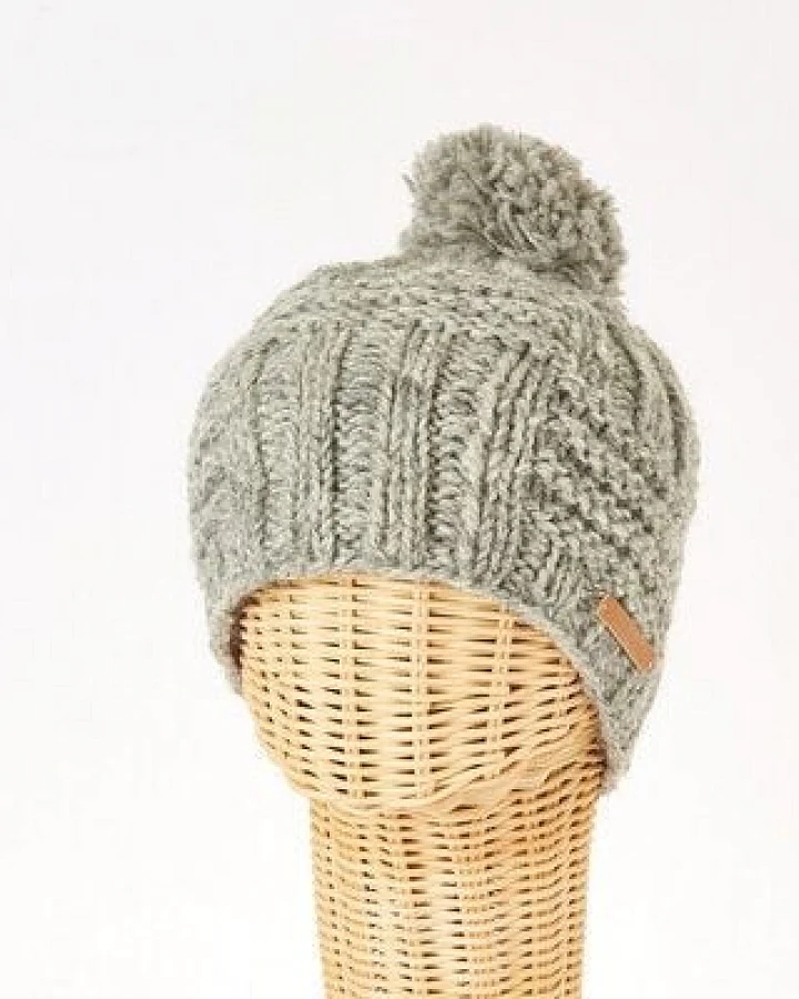 short'n'pietz Schurwollmütze mit Schachbrettmuster und Bommel