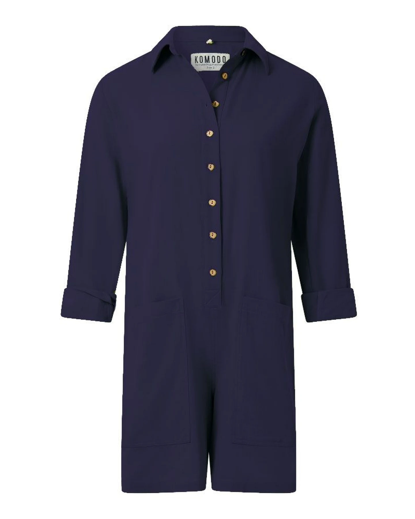 KOMODO Damen vegan Playsuit Tiff Marineblau – Ansicht 2