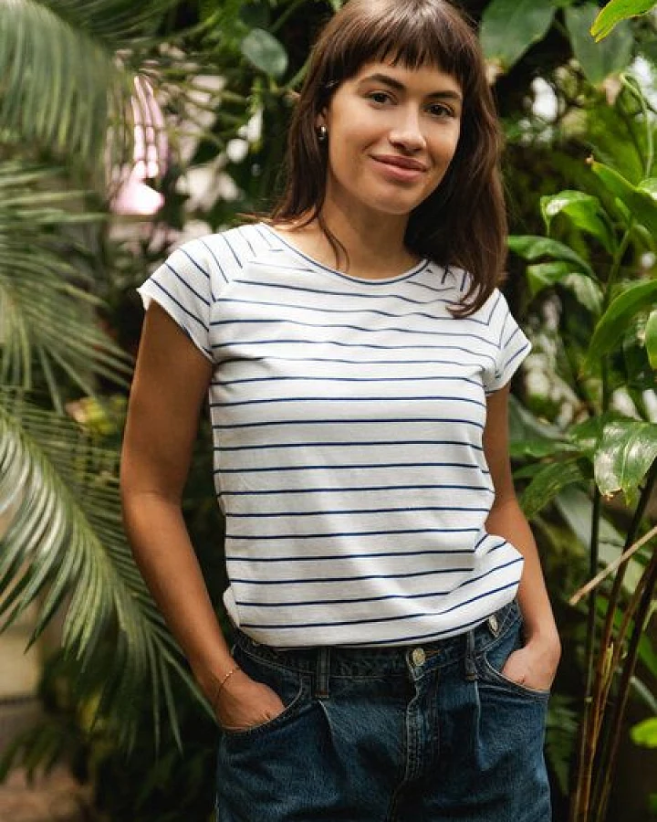 Striped White-Blue