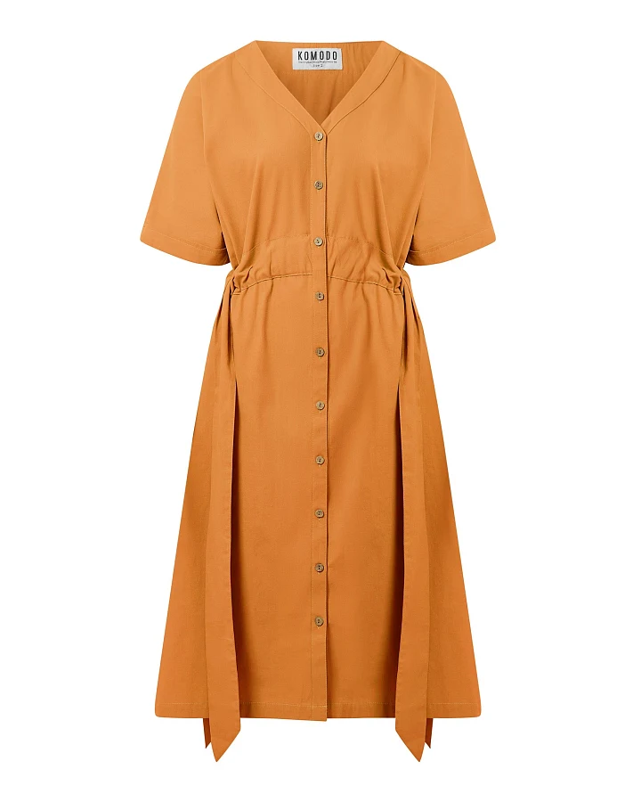 KOMODO Damen vegan Kleid Dusk Orange