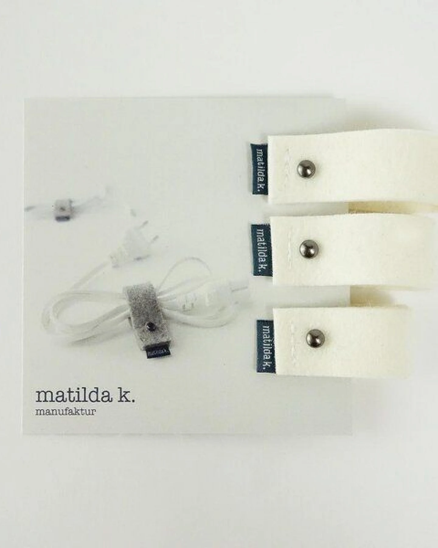 matilda k. manufaktur 3 Kabelbinder aus Wollfilz für Elektrokabel 'olli' – Ansicht 3