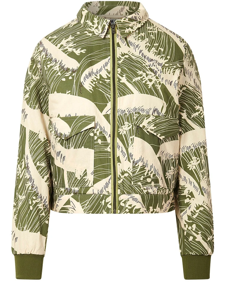KOMODO Damen vegan Bomber Vivi Druck Wellengrün