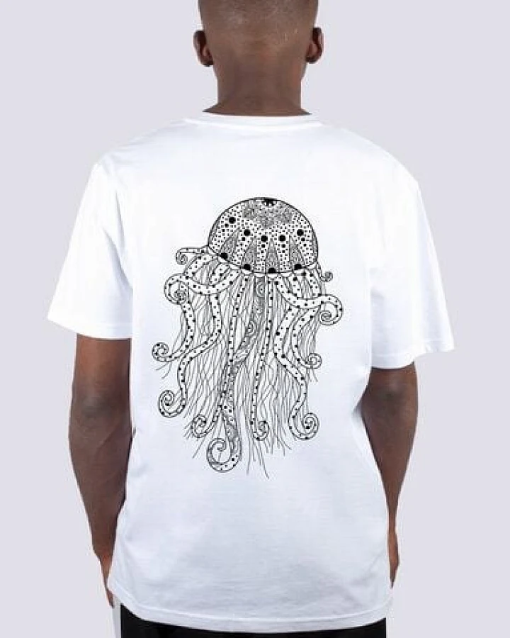 vis wear Yoga Qualle, Männer Premium T-Shirt aus Bio Baumwolle, Back Print