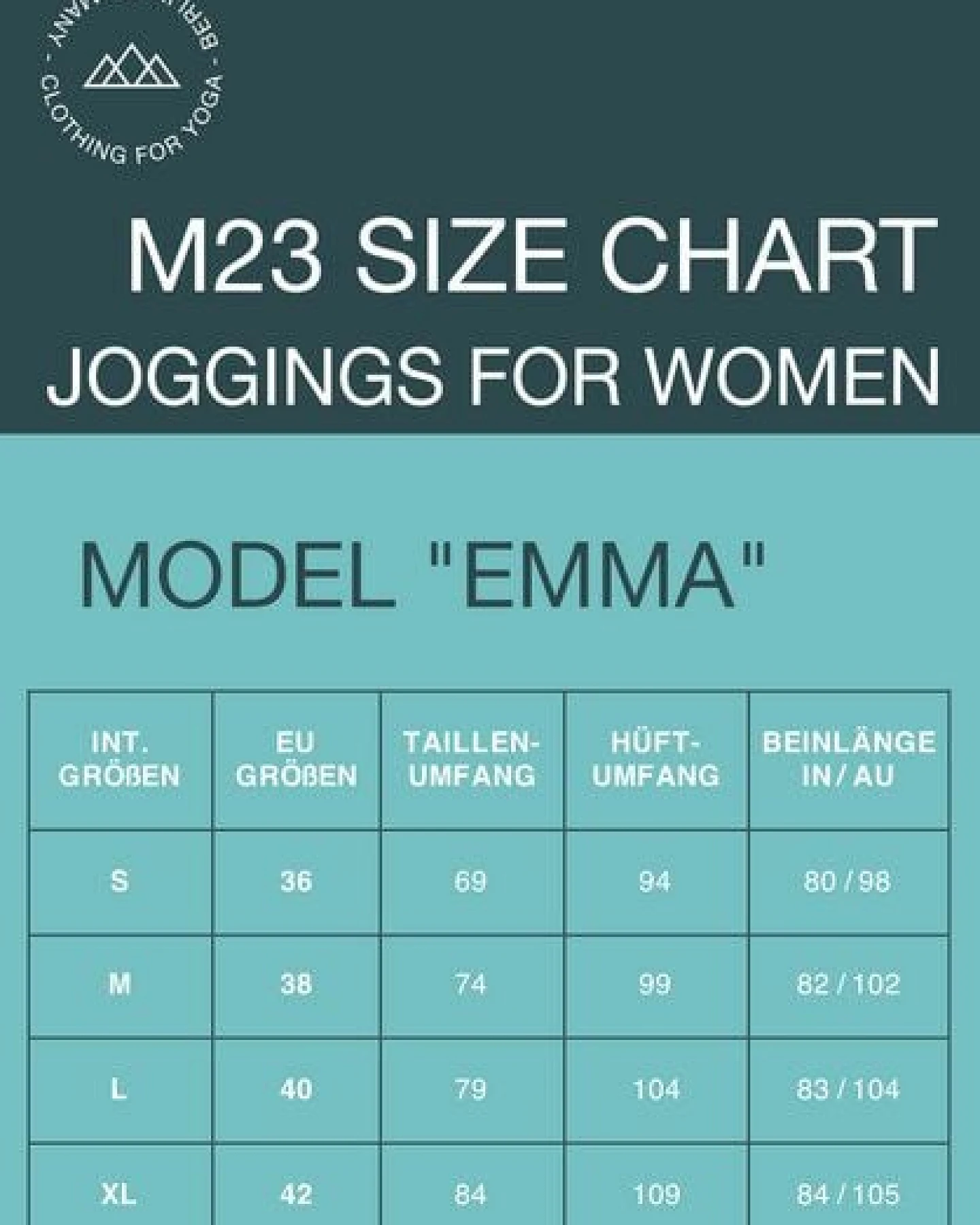 M23 Damen Jogginghose aus Bio-Baumwolle, Modell „Emma“ – Ansicht 4