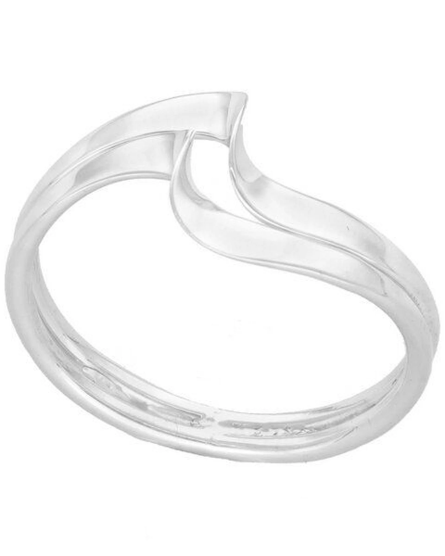 pakilia Silber Ring Welle flach Fair-Trade und handmade – Ansicht 2