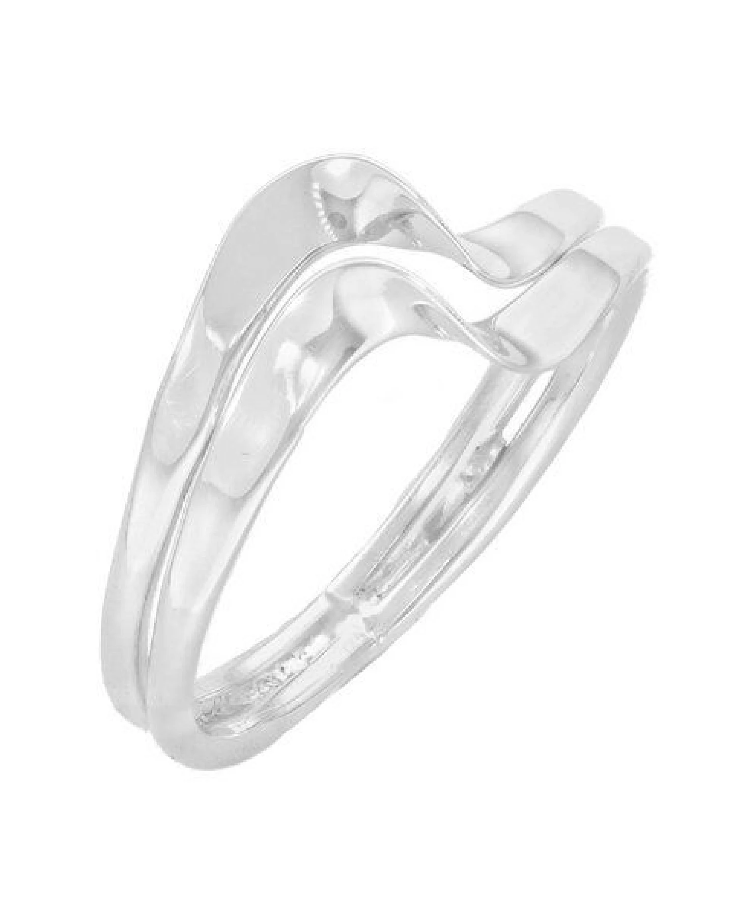 pakilia Silber Ring Welle flach Fair-Trade und handmade – Ansicht 3