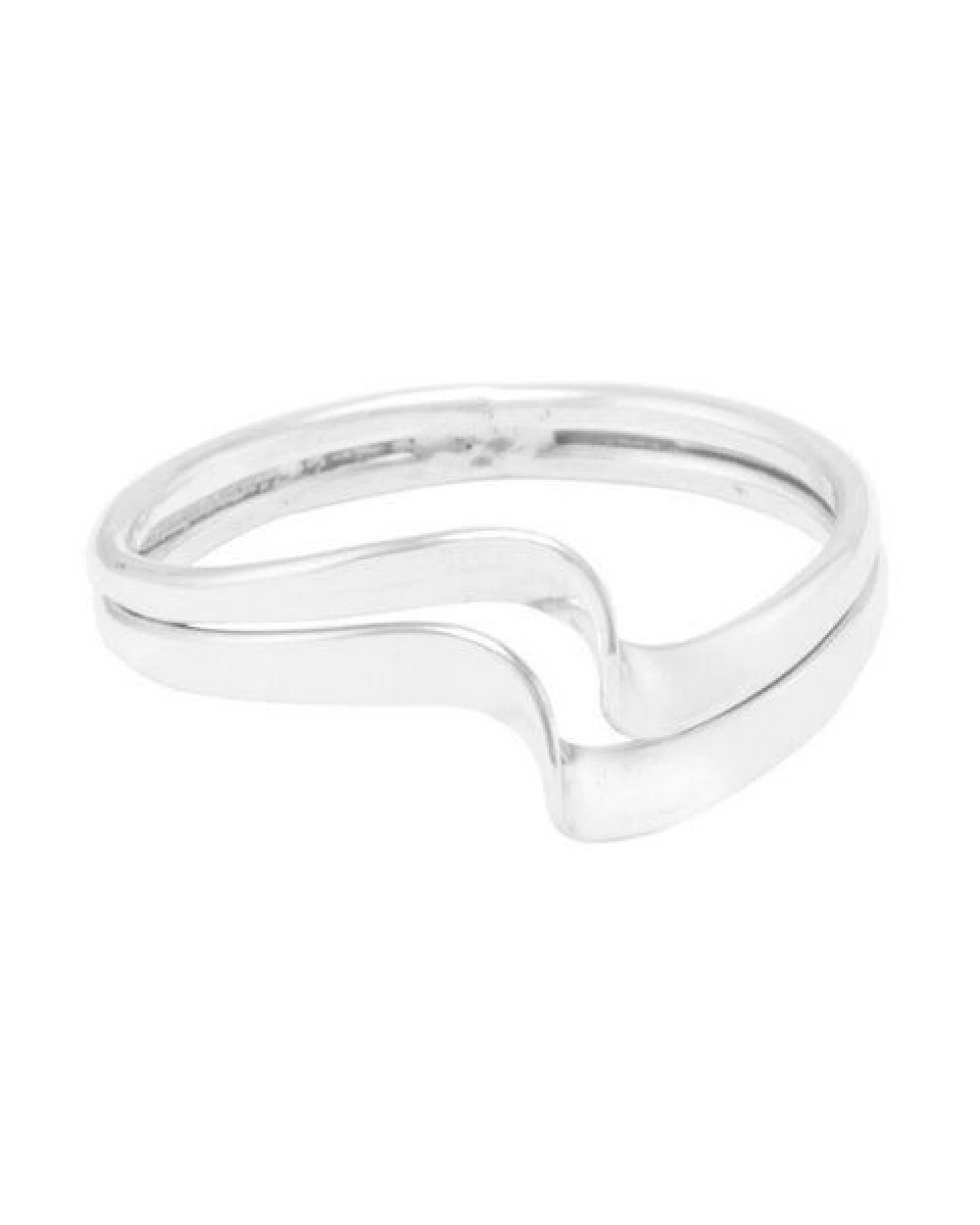 pakilia Silber Ring Welle flach Fair-Trade und handmade – Ansicht 4