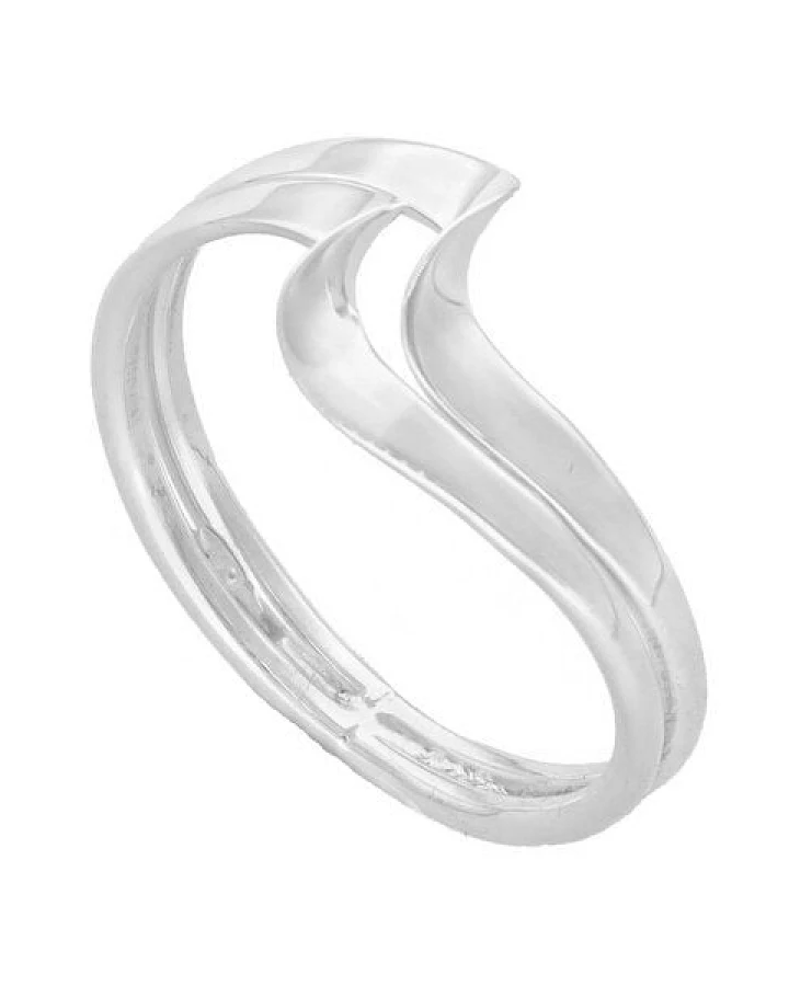 pakilia Silber Ring Welle flach Fair-Trade und handmade