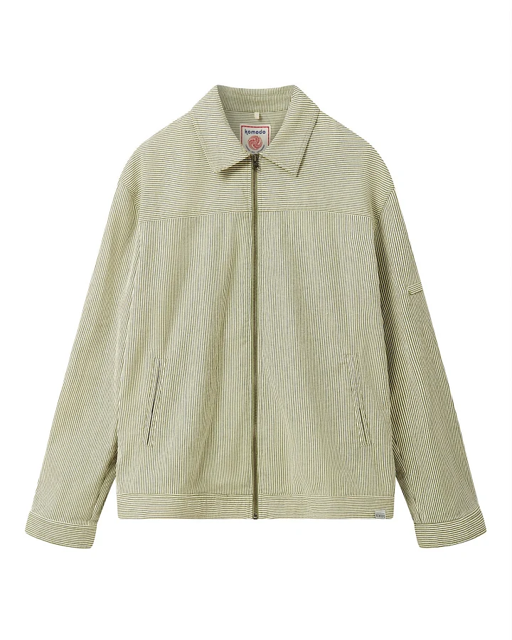 KOMODO Herren vegan Jacke Myles Stripe Grün