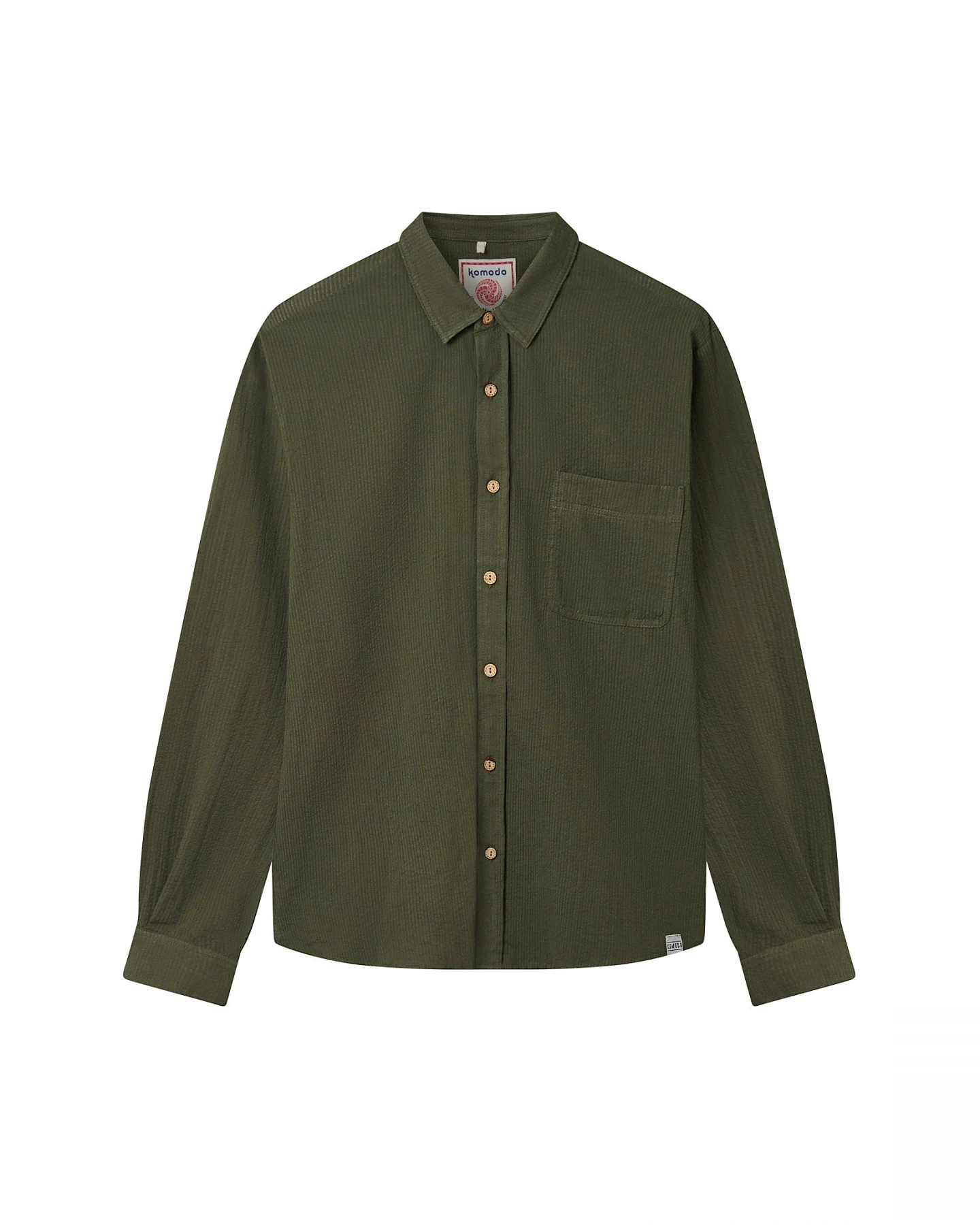 KOMODO Herren vegan Hemd Spectre Khaki – Ansicht 2