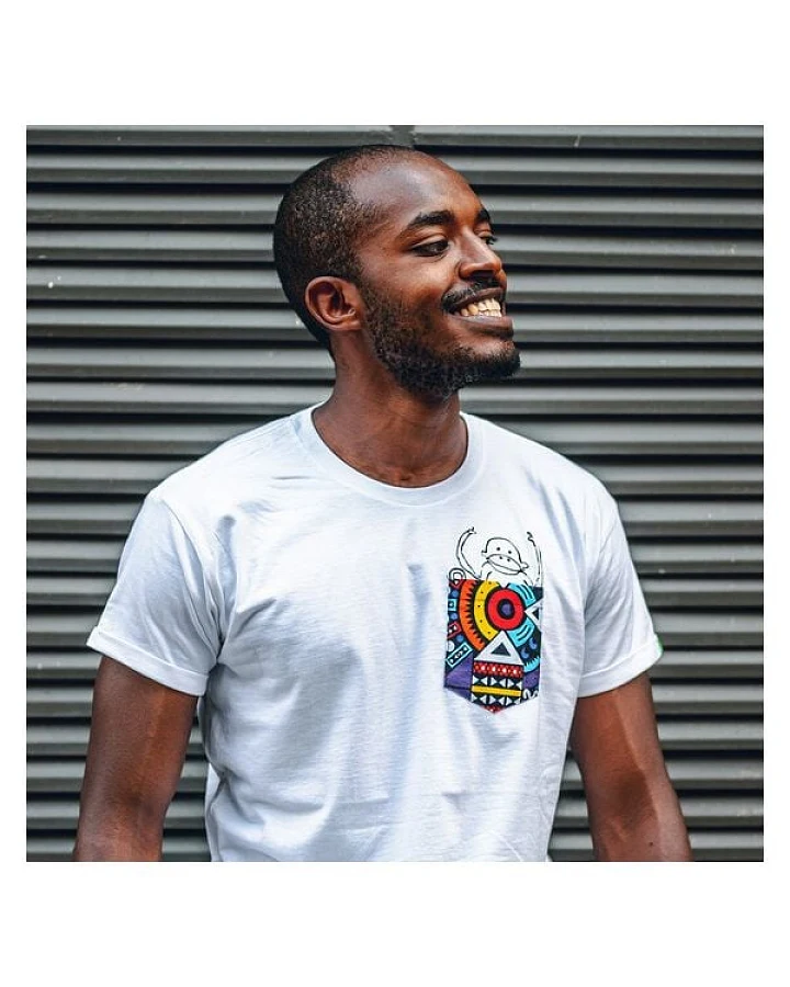 Kipepeo-Clothing Herren T-Shirt aus Bio-Baumwolle mit Brusttasche NYANI Made in Africa
