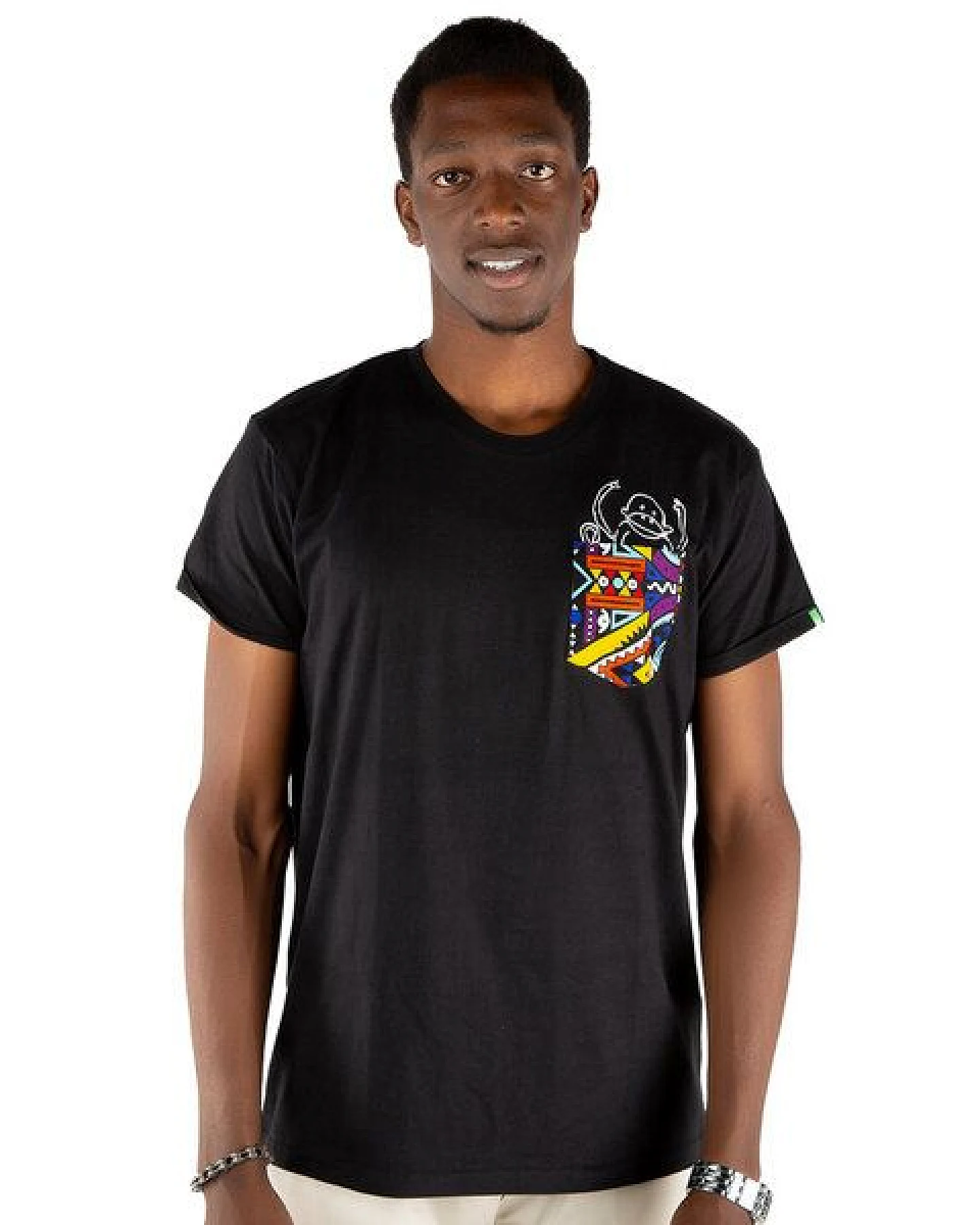 Kipepeo-Clothing Herren T-Shirt aus Bio-Baumwolle mit Brusttasche NYANI Made in Africa – Ansicht 3