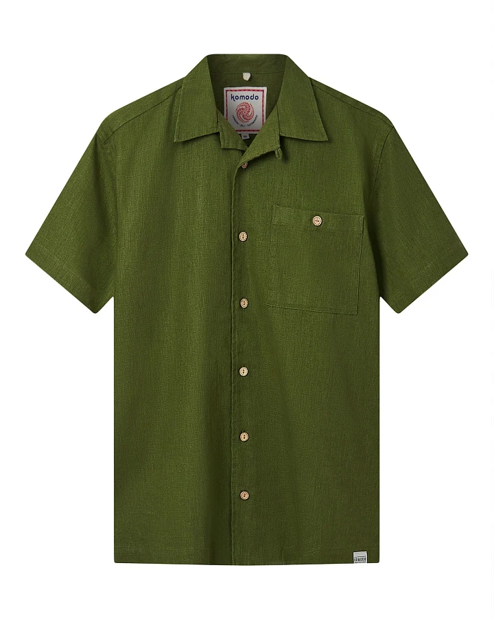 KOMODO Herren vegan Hemd Spindrift Khaki