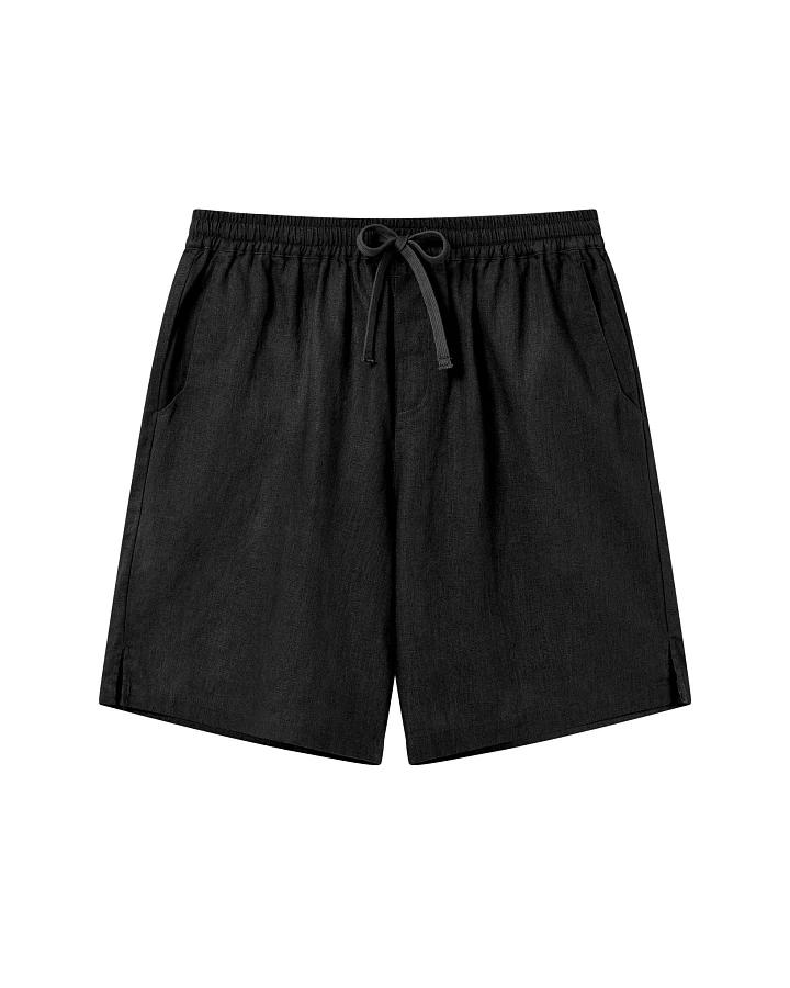 KOMODO Herren vegan Shorts Jerry Biologisch Baumwolle & Leinen Schwarz