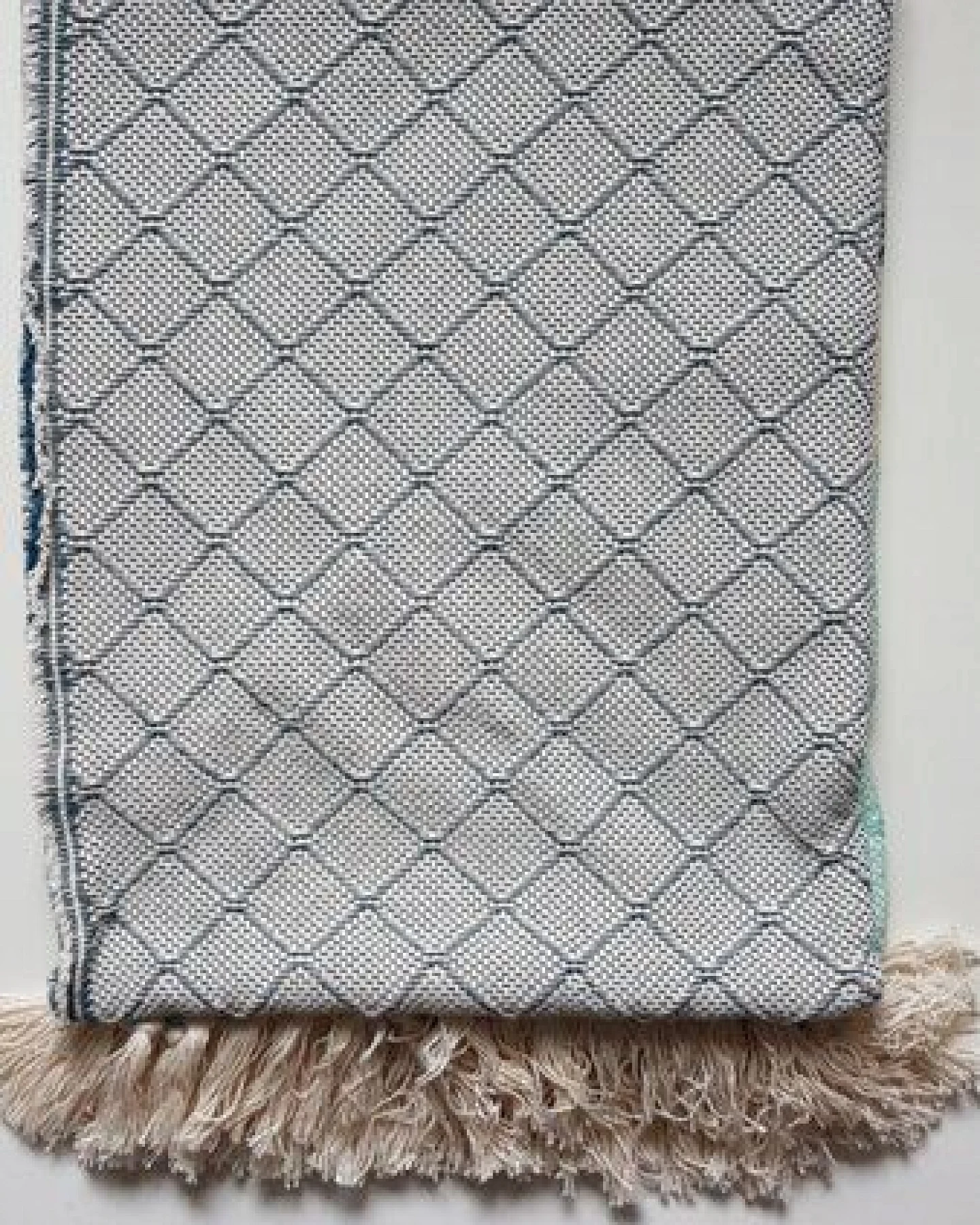 BAGHI Plaid aus recycelter Baumwolle von Hand gewebt – Ansicht 2
