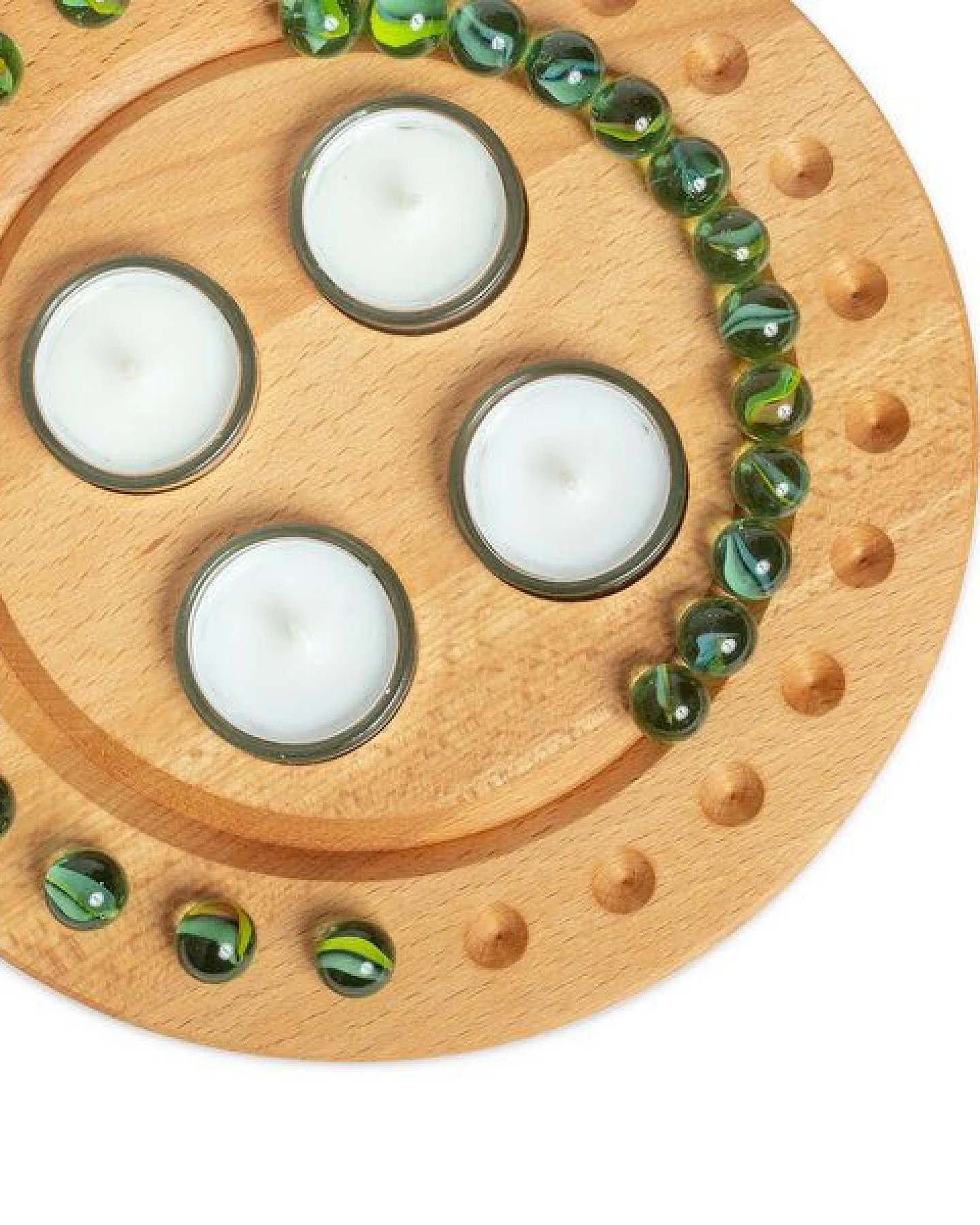 klotzaufklotz Adventskalender und Adventskranz mit Teelichtern – Ansicht 3