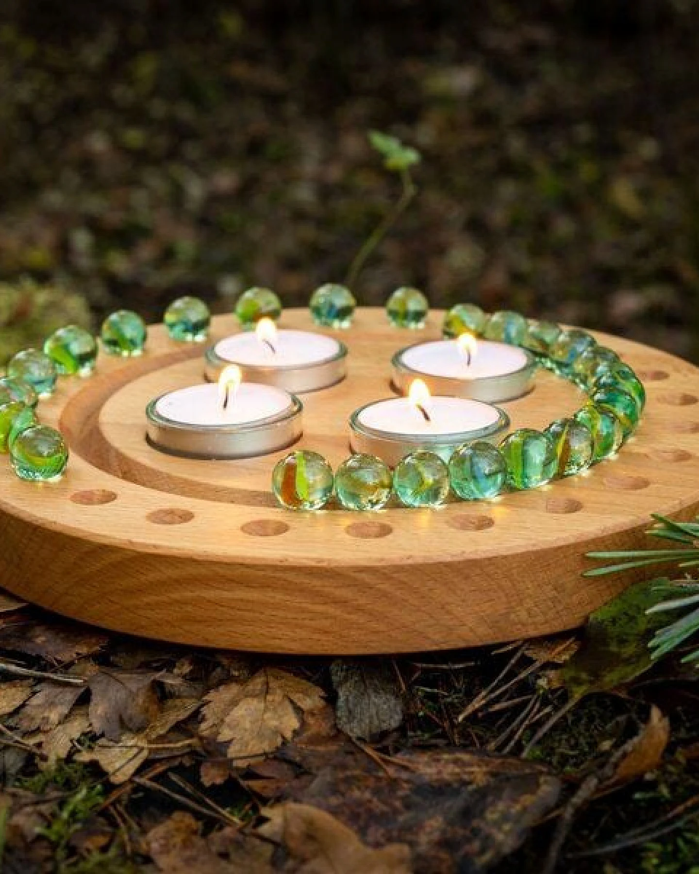 klotzaufklotz Adventskalender und Adventskranz mit Teelichtern – Ansicht 4