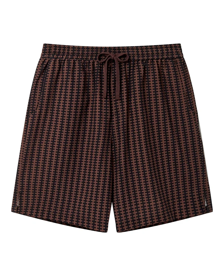 KOMODO Herren vegan Shorts Jerry Stripe Braun