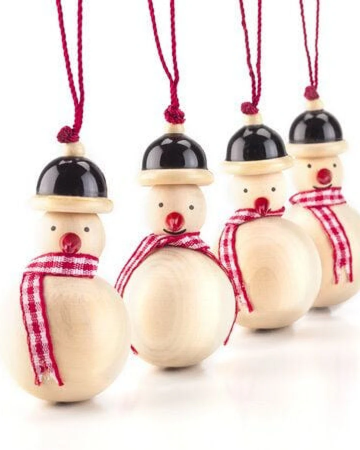 Maya Organic Weihnachtsdekoration 4 Snowmen in a Box