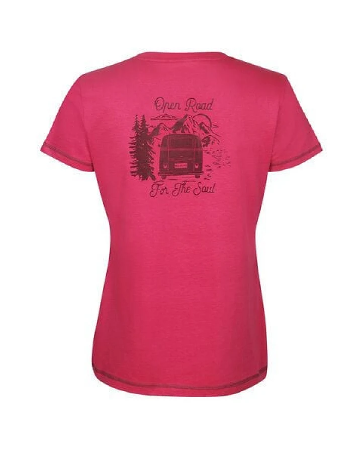 Elkline Damen T-Shirt VW-Bulli Open Road