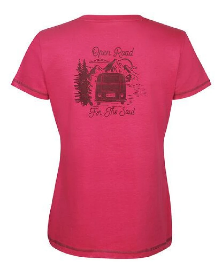 Elkline Damen T-Shirt VW-Bulli Open Road