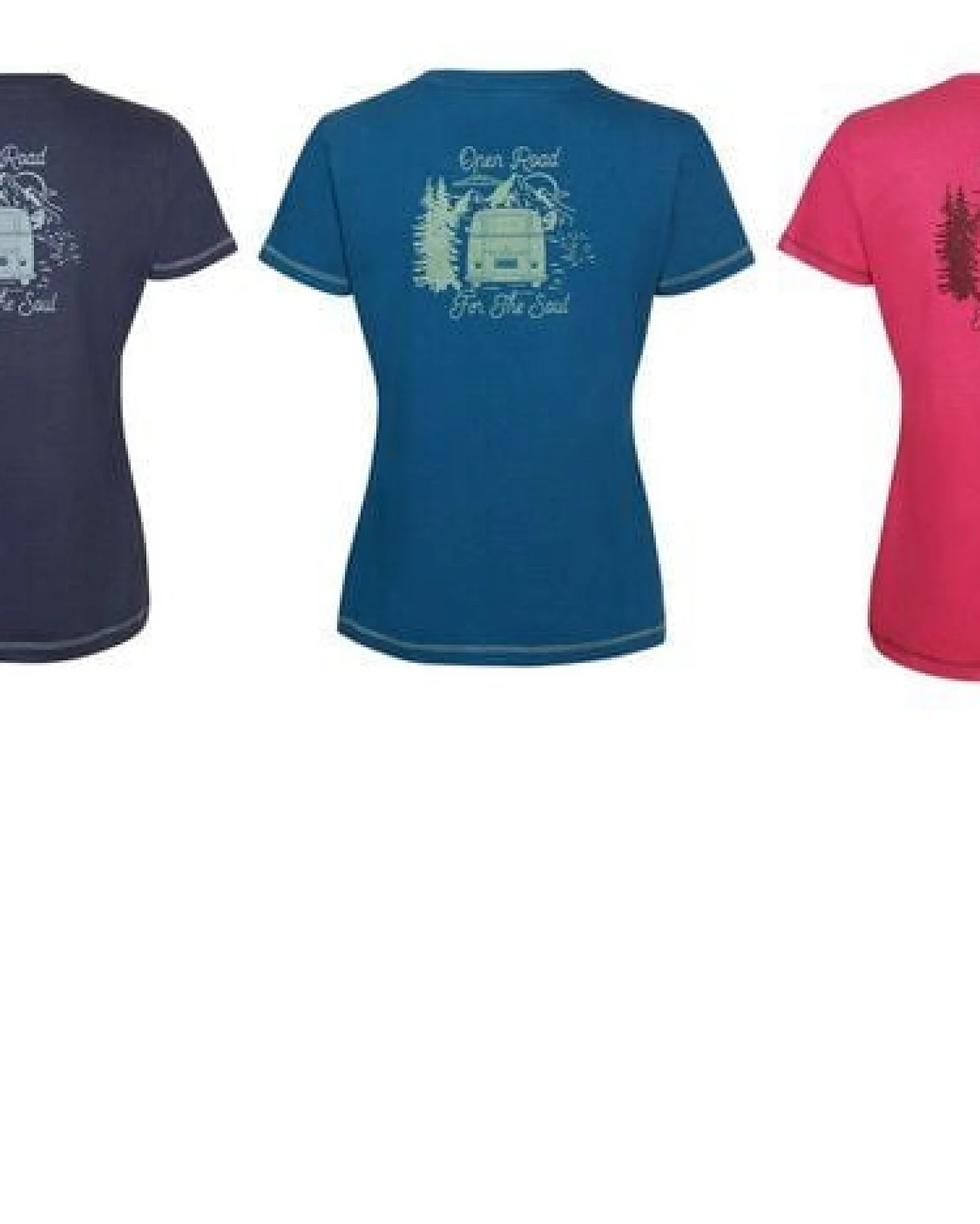 Elkline Damen T-Shirt VW-Bulli Open Road – Ansicht 2