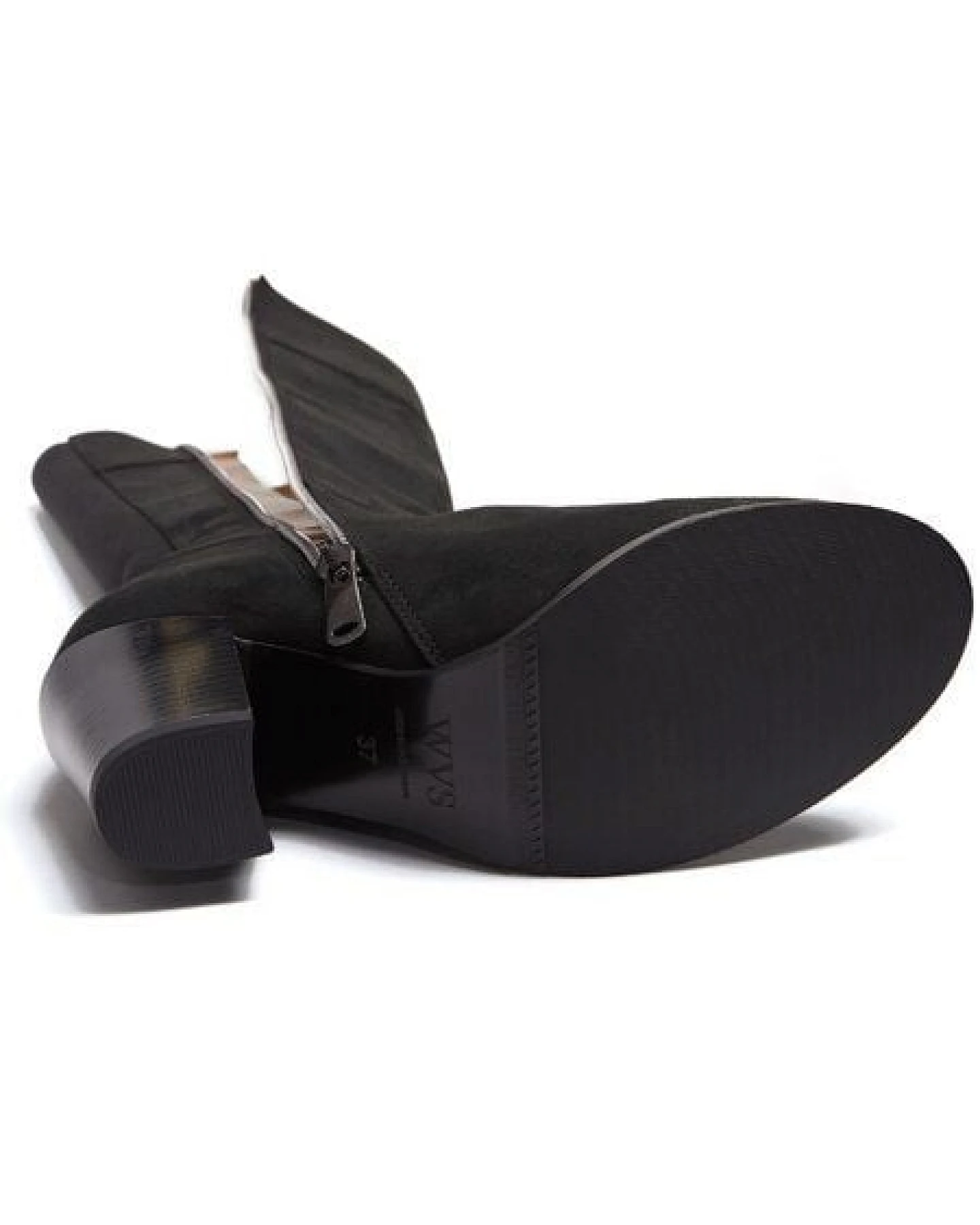 Will's Vegan Shop Kniehohe Stiefel aus veganem Wildleder Damen – Ansicht 4