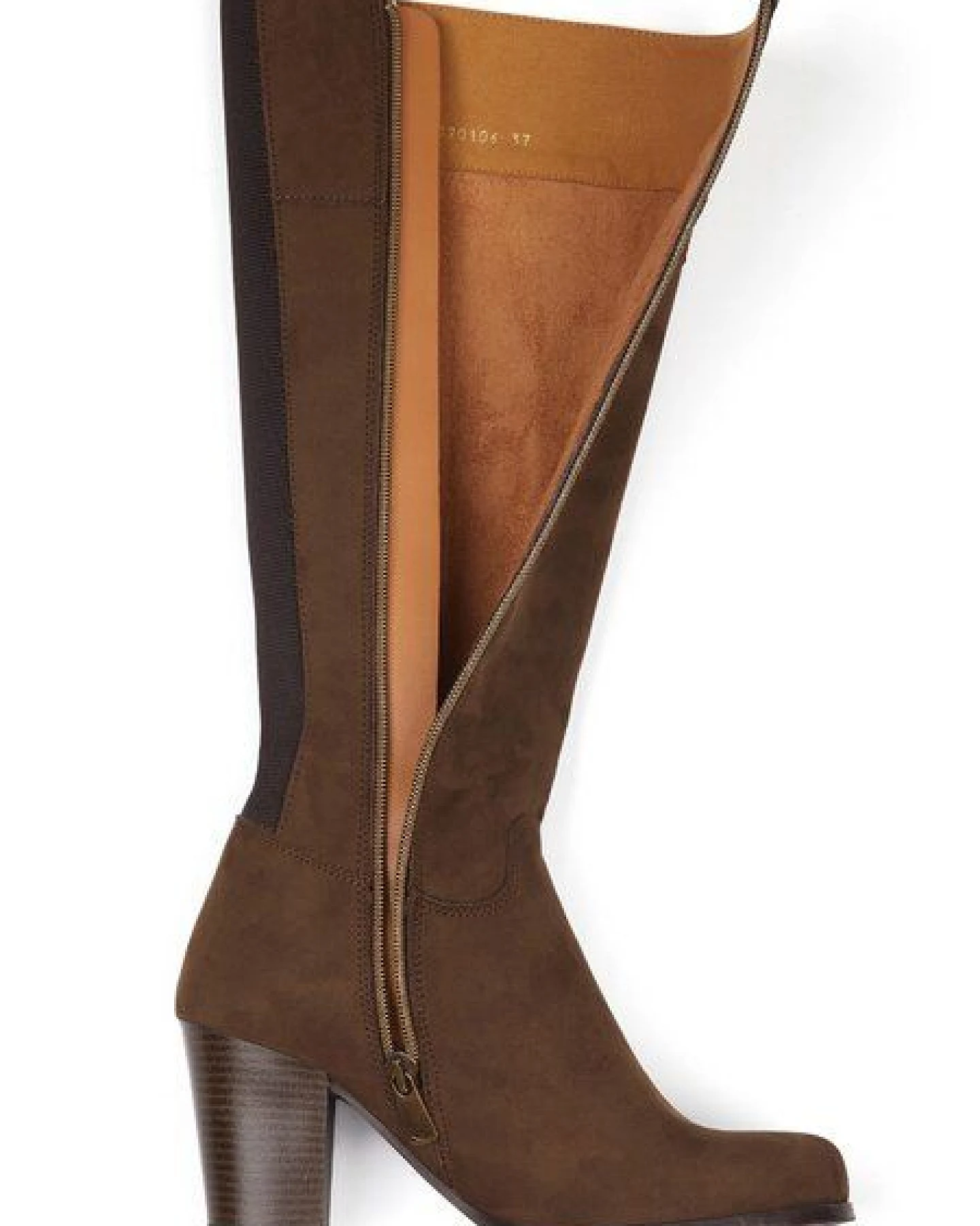 Will's Vegan Shop Kniehohe Stiefel aus veganem Wildleder Damen – Ansicht 2