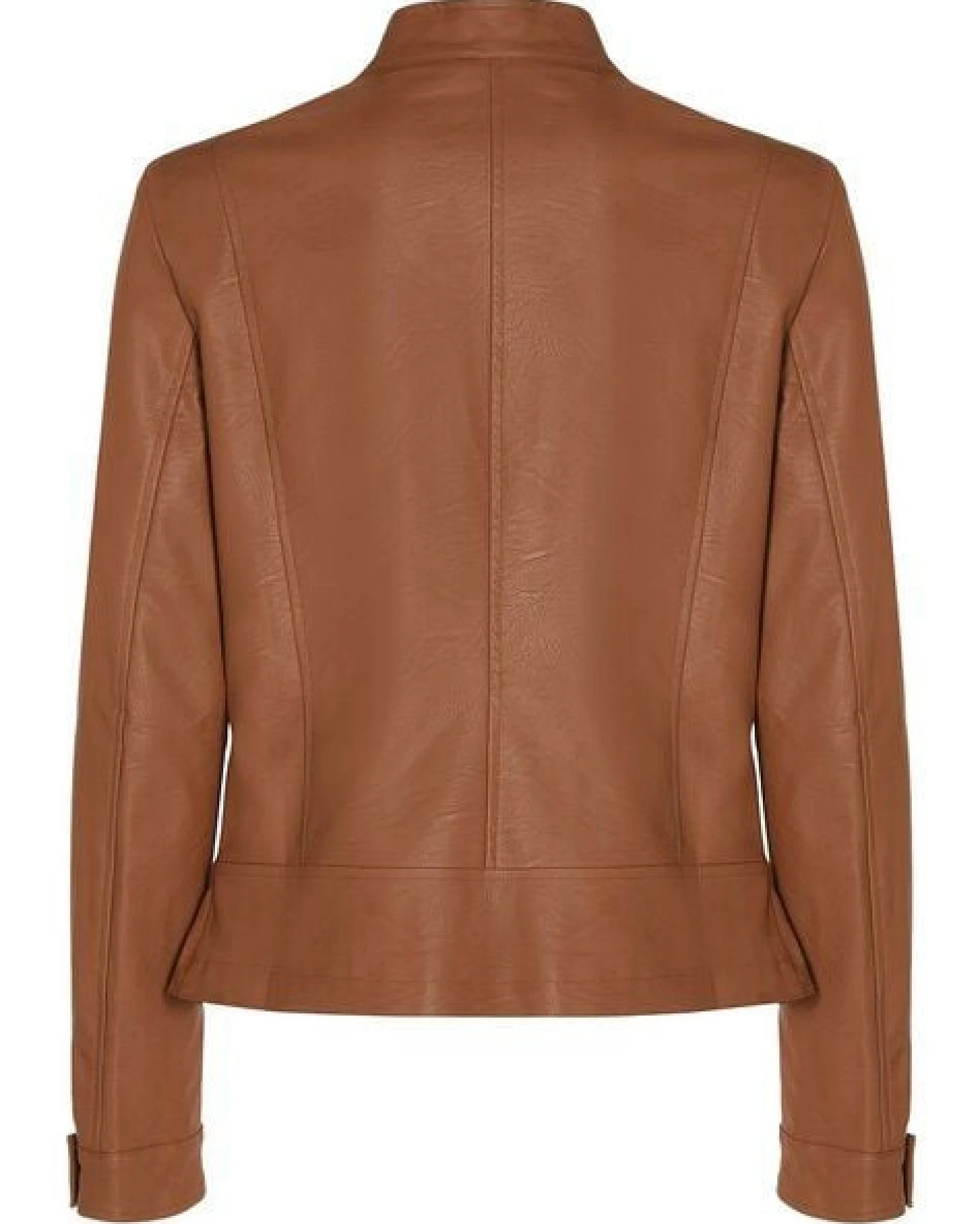 Will's Vegan Shop Schwarze Rennfahrer-Jacke für Damen – Ansicht 2