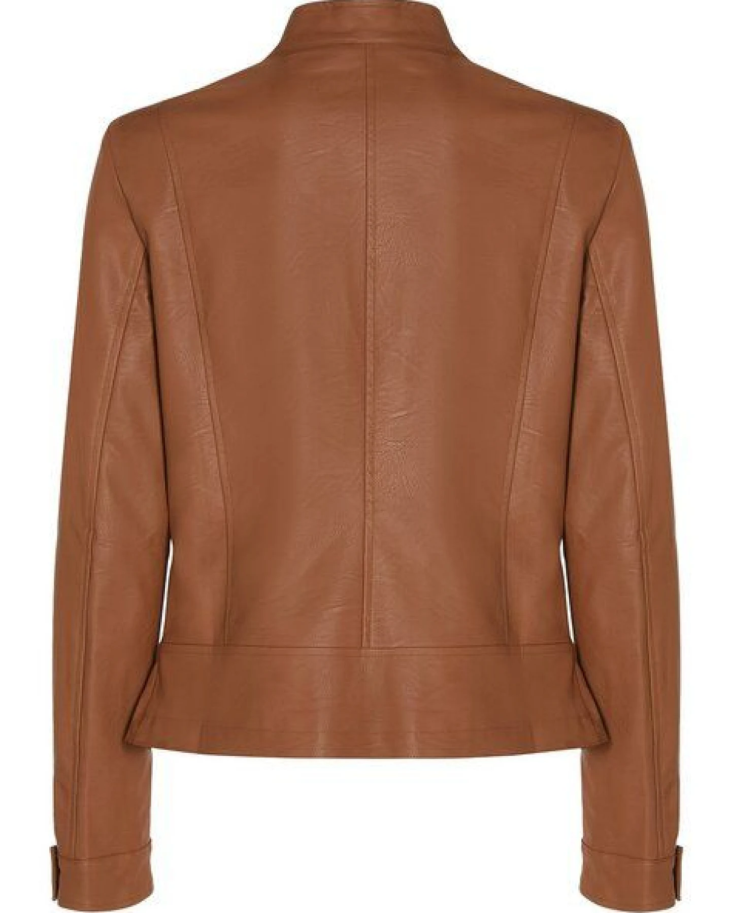 Will's Vegan Shop Schwarze Rennfahrer-Jacke für Damen – Ansicht 2
