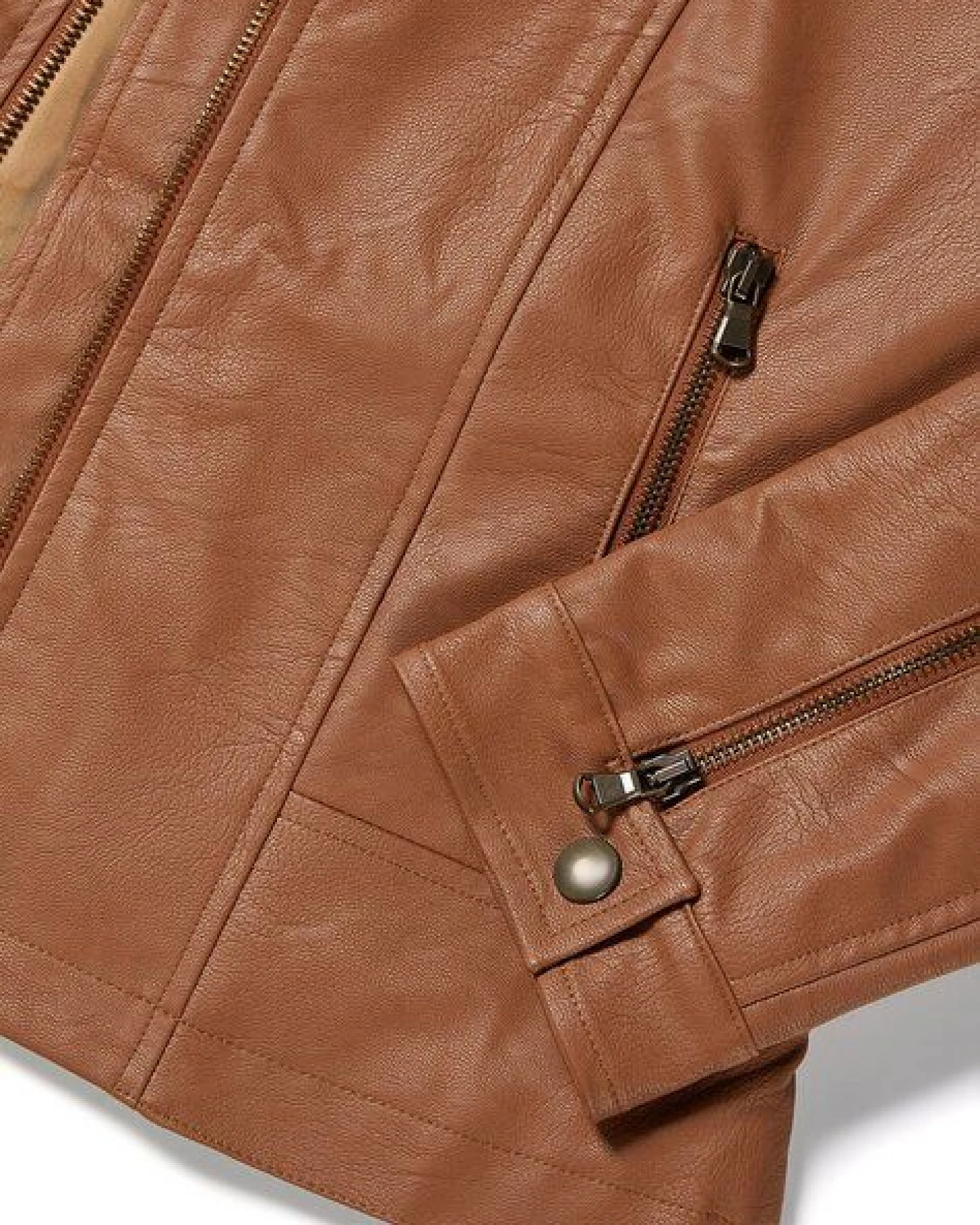 Will's Vegan Shop Schwarze Rennfahrer-Jacke für Damen – Ansicht 4