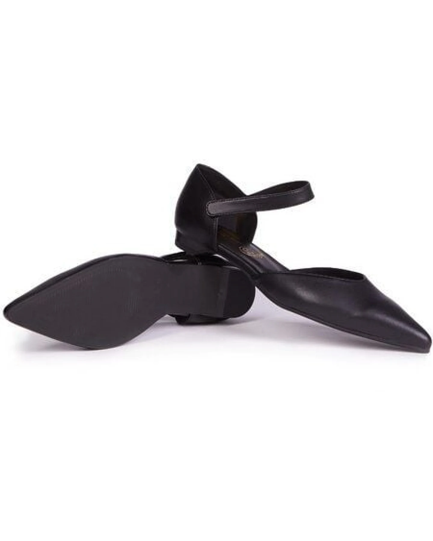 Will's Vegan Shop Damen schwarze spitze Flats. – Ansicht 4