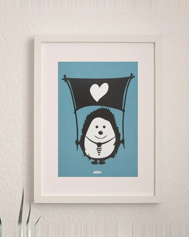 päfjes Ingo Igel mit Herz - Poster A4