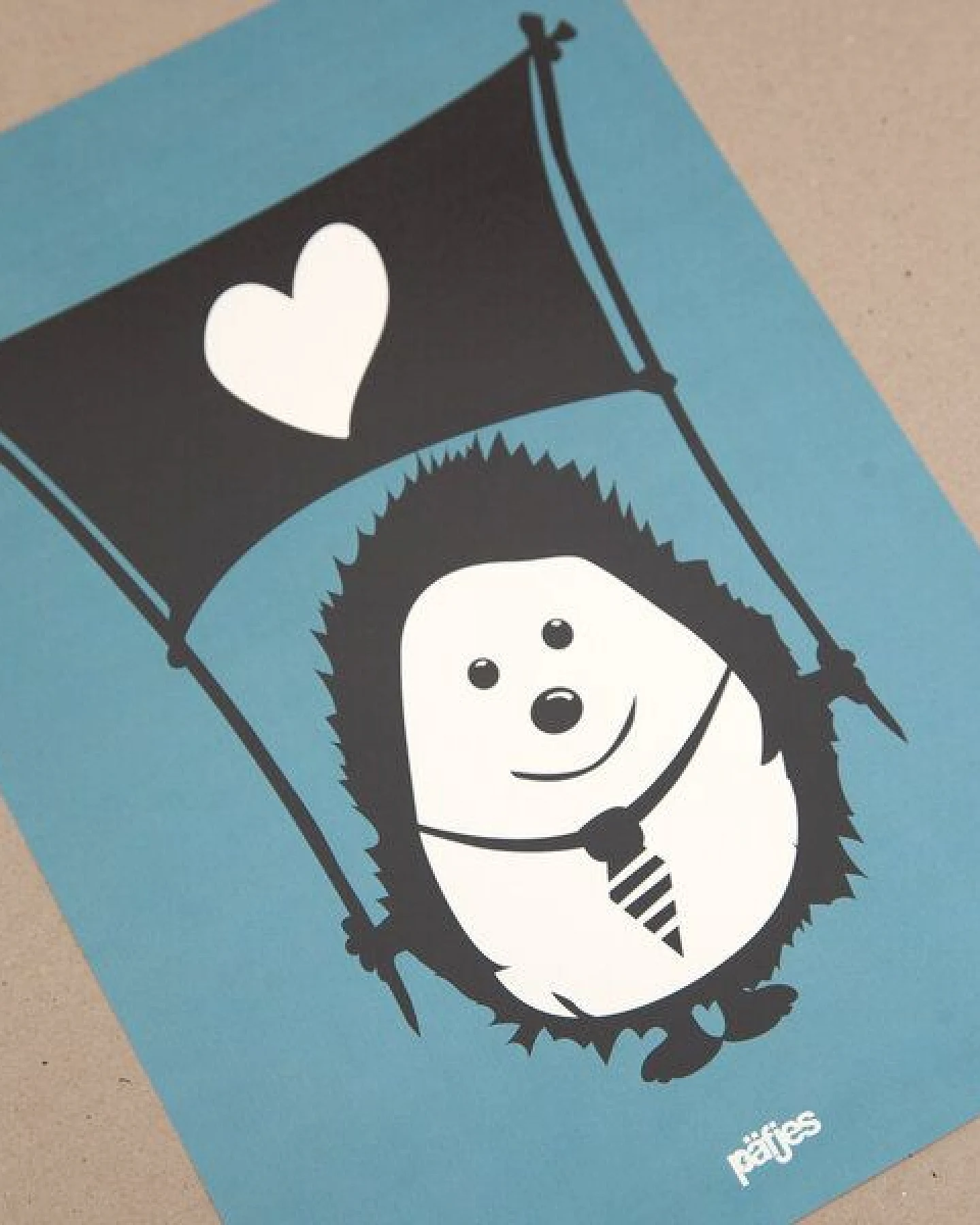 päfjes Ingo Igel mit Herz - Poster A4 – Ansicht 2