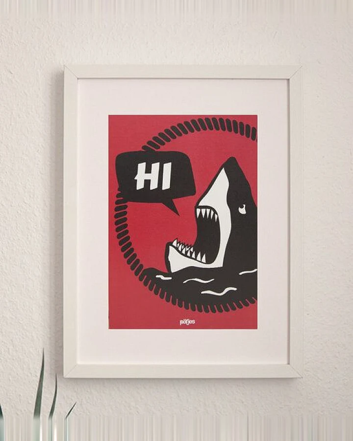 päfjes Hi Hai Haidrun - Poster A4 - Rot