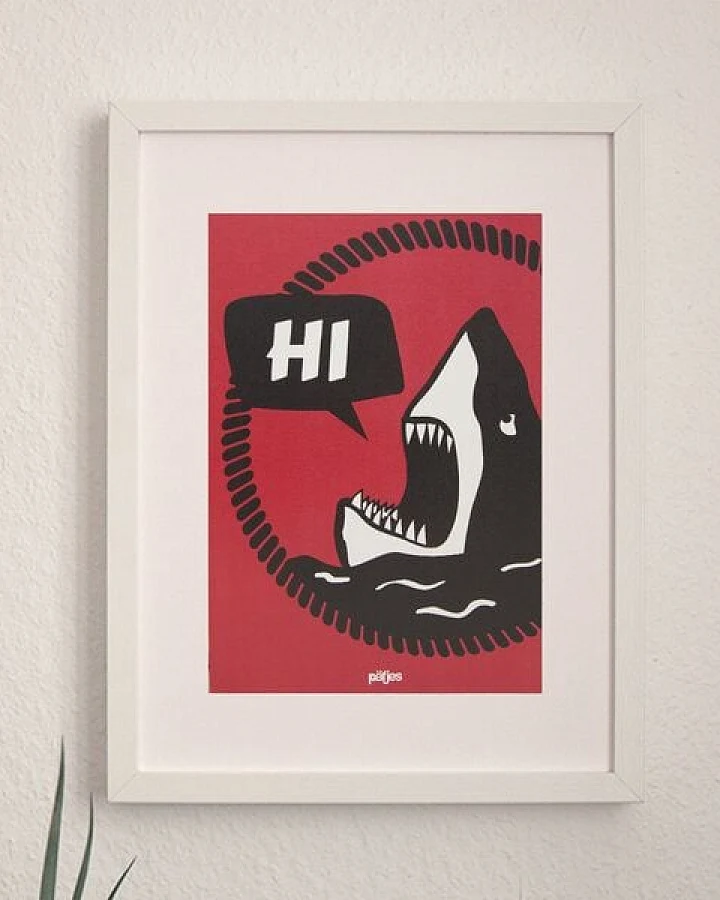 päfjes Hi Hai Haidrun - Poster A4 - Rot